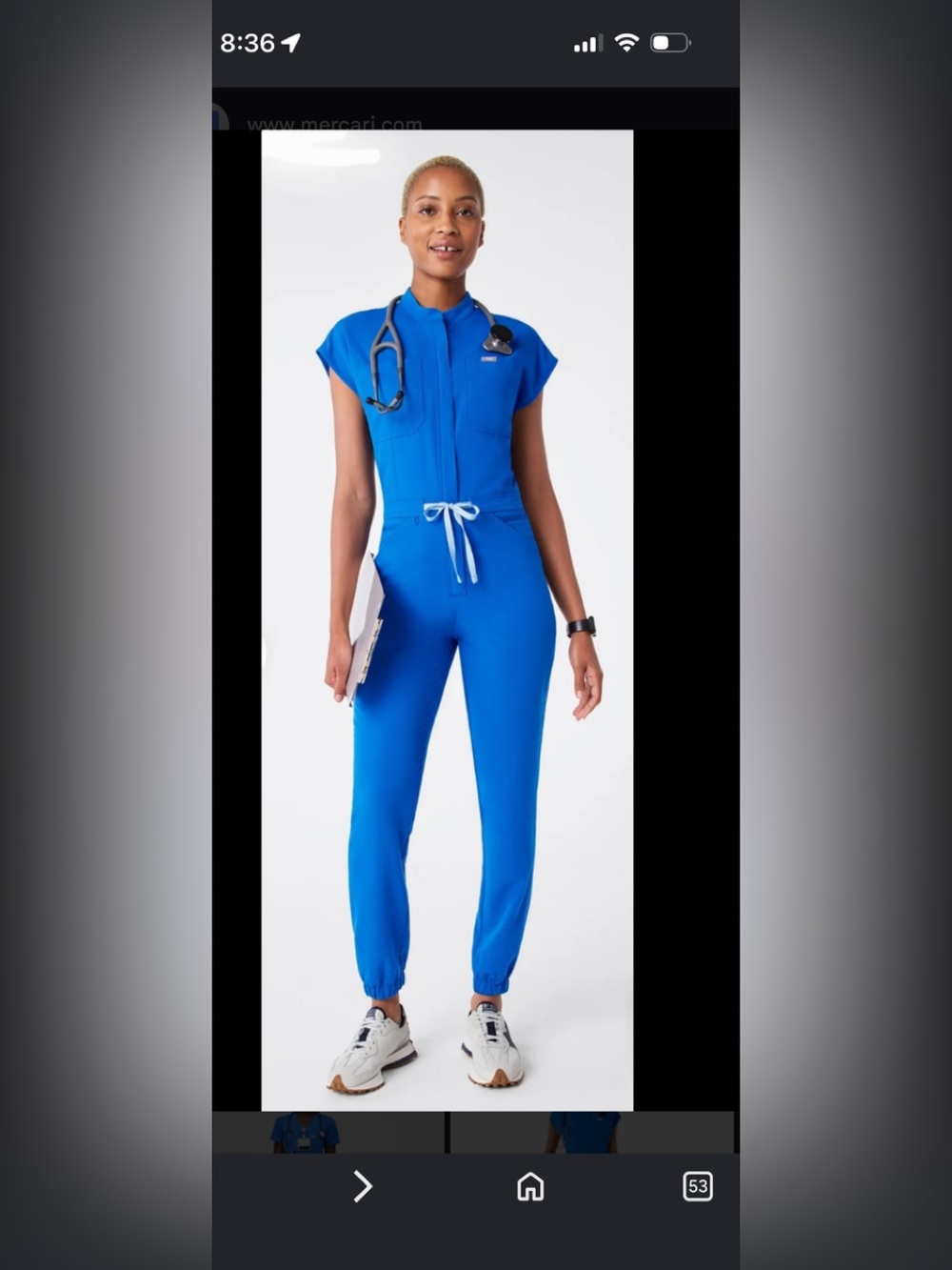 FIGS RAFAELA jogger  jumpsuit royal blue small